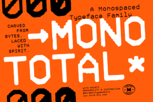 Mono Total Typeface Identity - RBRT CREATIVE